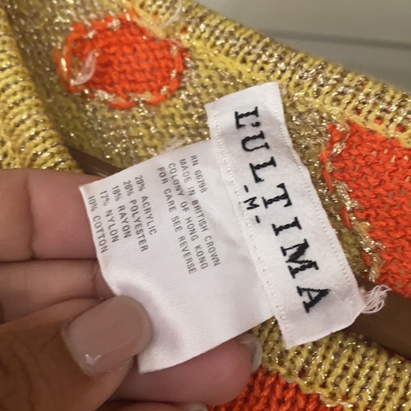 Vintage Orange Flower with Gold Anthro look - Picture 3 of 5